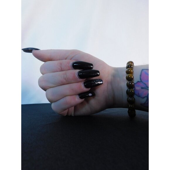 Tiger Eye Bracelet 8mm Stretch Gold - New - Witchcore Earth - Picture 10 of 12